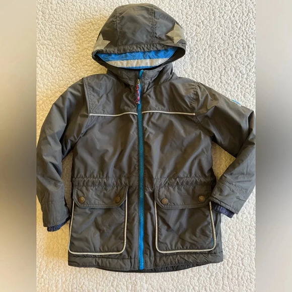Mini Boden Other - Mini Boden size 4-5 gray winter jacket. Dark gray with lighter gray stars